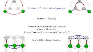 Visual Group Theory, Lecture 3.3: Normal subgroups