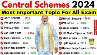 Central schemes of India 2024 | Schemes of govt of India 2024 | Scheme Current Affairs 2024