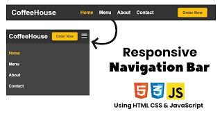 How To Make A Responsive Navbar Using HTML CSS And JavaScript