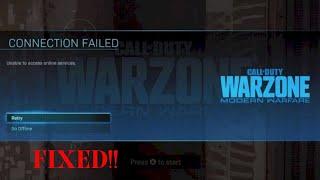 HOW TO FIX CALL OF DUTY MODERN WARZONE CONNECT FAILED  UNABLE TO ACCESS ONLINE SERVICE IN WINDOWS