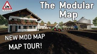 THE MODULAR MAP, NEW MOD MAP, MAP TOUR! Farming Simulator 19, PS4.