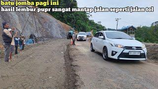 batu jomba pagi ini!hasil lembur pupr sangat mantap jalan seperti jalan tol