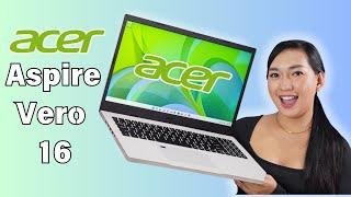 Acer Aspire Vero 16 : Laptop made with 60% Recyclable Chassis | Intel® Core™ Ultra 5 Processor