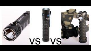 Zebralight SC600w Mk IV Plus HI vs Olight Warrior Mini vs Zebralight H600 MK II