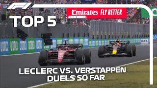 Top 5 Verstappen vs. Leclerc Battles in 2022 So Far