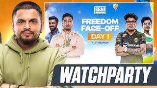 FREEDOM FACE-OFF DAY 1 WATCHPARTY WITH SID @BattlegroundsMobile_IN #bgmi