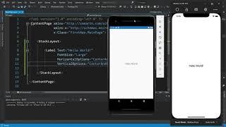 How TO Create Hello World Application  For Android and iOS Device Using Xamarin Forms