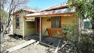 Secluded roadside cottage with lots of stuff left behind