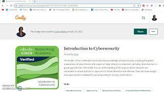 Earned My Cisco Networking Academy Intro To Cybersecurity Badge!