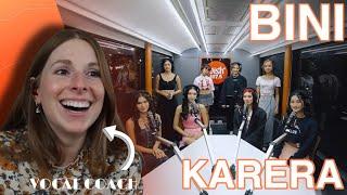 Vocal coach reacts to Bini - Karera on Wish Bus