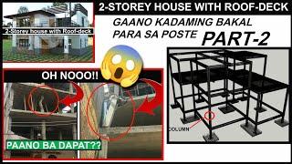 GAANO KADAMING BAKAL SA POSTE NG BAHAY? 2STOREY HOUSE WITH ROOF-DECK