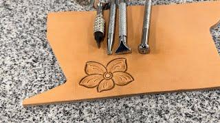 Tooling a Flower Start to Finish on Hermann Oak Leather