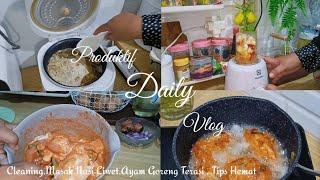 Daily Vlog  Kegiatan ibu rumah tangga produktif masak,beberes & bebersih dapur minimalis.Tips hemat