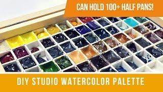 DIY Mega Studio Watercolor Palette | Can Hold 100+ Half Pans!