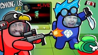 AMONG US: Stream Sniping DanTDM the Imposter [LIVE] Youtuber Collab #2 (FGTeeV Sus)