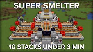 Minecraft Fast Super Smelter - 64 Furnace Smelter