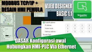 #2 Belajar HMI Schneider - Cara Hubungkan HMI-PLC Dengan Modbus TCP/IP