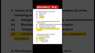 pharmacy exit exam mcq 2024 || RRB Pharmacist Exam MCQ 2024 - 5 #pharmacyexam #haryanapharmacist