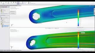 Compare results in SolidWorks Simulation