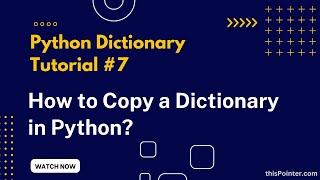 How do you Copy a Dictionary in Python? Shallow vs Deep Copy | Python Dictionary Tutorial #7