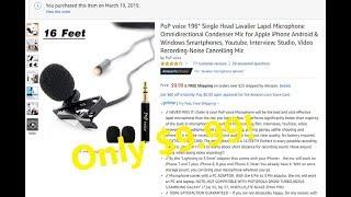 Pop Voice PV510 Plus Lavalier Lapel Mic Review $10.00 Is It Good?