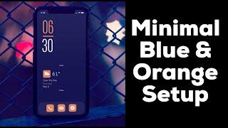 iPhone widget Blue & Orange Setup