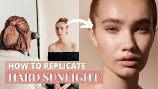How to Replicate Hard Sunlight with One Light [5 Minute Studio Lighting Tutorial for Portraits]
