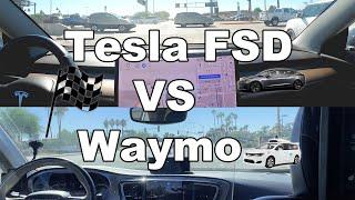 Tesla FSD 10.4 VS Waymo