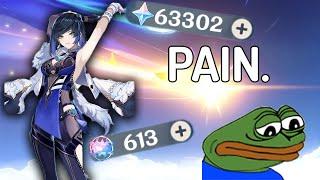 My 600+ Yelan Pulls went from BAD to Pain... | Genshin Impact