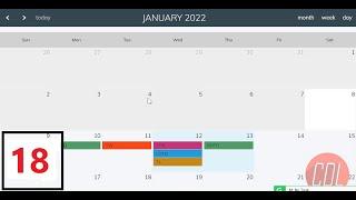 (18) Display  Calendar Events in full Cell | change size of Calendar events in javscript calendar