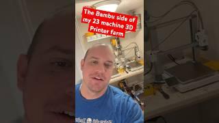 Good Morning… The Bambu printer side of my 3D Printer farm. 23 printers total #3dprinting #ToyMaker