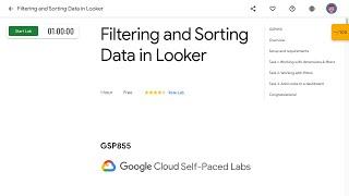 Filtering and Sorting Data in Looker GSP855