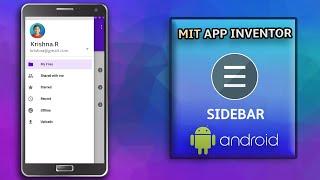 How to Add Sidebar in MIT App Inventor 2 || Sidebar Navigation Menu in MIT App Inventor