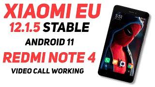 MIUI Xiaomi EU 12.1.5 Stable For Redmi Note 4 | Android 11 | Video Call Working & More