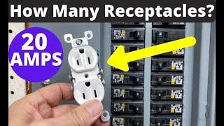 How Many Receptacles or Outlets on one 20 amp Circuit Breaker?