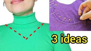 3 Secret Tricks to Alter a Neckline! The Best Selection!