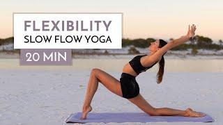 Yoga for Flexibility - 20 Min Slow Flow Yoga Class | Rosemary Beach Yoga with Kate Amber