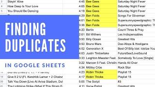 HOW TO FIND DUPLICATES IN GOOGLE SHEETS |  Finding and Highlighting Duplicates in Google Sheets