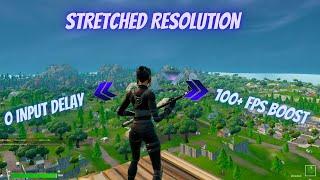 How To Get Stretched Resolution In Fortnite Chapter 4! *FPS BOOST + ZERO DELAY* (CRU METHOD)