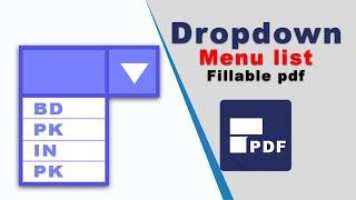 How to add dropdown menu list in fillable pdf form using PDFelement