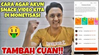 YANG DI TUNGGU-TUNGGU KONTEN CREATOR SNACK VIDEO AKHIRNYA MUNCUL, FITUR MONETISASI