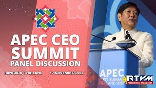 APEC CEO Summit Panel Discussion 11/17/2022