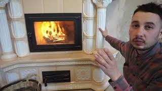 Two FIREPLACES and MAMMOTS. Corner fireplace from a tile. Corner fireplace. Beautiful fireplaces.