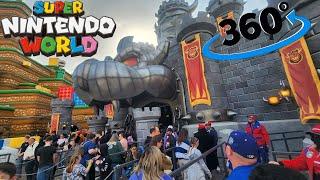 Mario Kart Bowser's Challenge Queue Line 360 VR Footage