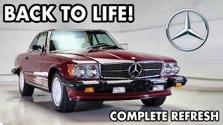 Bringing a R107 Mercedes 560SL back to LIFE! Deep DETAILING & Dry Ice Cleaning