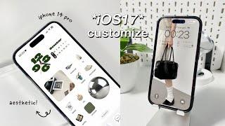 iOS 17 aesthetic customization!  | custom iphone theme, widgets, icons tutorial 