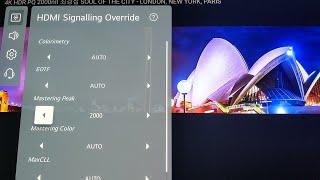 Greatly improved HDR settings for movies and videos on LG OLED. Mastering Peak brightness