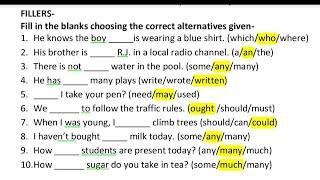 Section C-Grammar/Fill in the blanks/Class 10th English/फिलर में किस word को क्यों लिखें,समझाया है