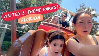 FLORIDA - Visited 3 THEME PARKS! Disney's Magic Kingdom + Animal Kingdom + Universal Studios Florida