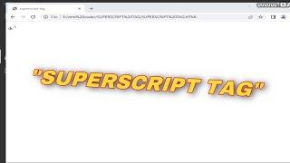 Superscript tag l HTML | DMT coder